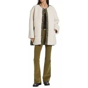 NWT Frame Oversized Sherpa Army Jacket Small